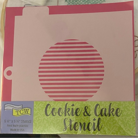 TCW 5 1/2” x 5 1/2” Cookie & Cake Stencil - Picture 1 of 2